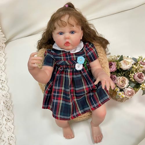 YIHANGG 60cm Reborn Baby Puppen Lebensechte Mädchen Augen Offen Babypuppen wie Echte Babys Volle Körperteile Mollig Reborn Kleinkind Puppen Weihnachten Geburtstag Geschenke von YIHANGG