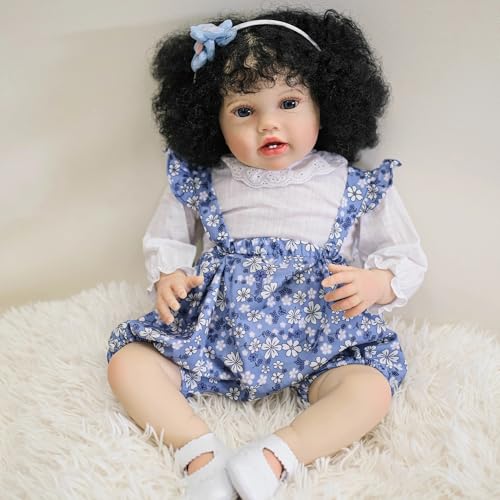 YIHANGG Babypuppen Wie Echt Mädchen Schwarzes Lockiges Haar 60cm Lebensechte Reborn Babypuppen Realistisch Augen Offen Neugeborene Reborn Puppe Weihnachten Geburtstag Geschenke YIHANGG Babypuppen Wie Echt Mädchen Schwarzes Lockiges Haar 60cm Lebensechte Reborn Babypuppen Realistisch Augen Offen Neugeborene Reborn Puppe Weihnachten Geburtstag Geschenke von YIHANGG