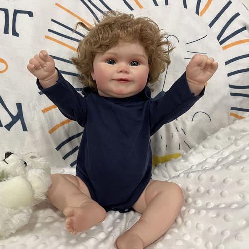 YIHANGG Babypuppen wie Echt Junge Ganzkörper-Silikon Lebensechte Reborn Puppe Aufwachen 50cm Reborn Kleinkind Puppen Blondes Haar Geburtstag YIHANGG Babypuppen wie Echt Junge Ganzkörper-Silikon Lebensechte Reborn Puppe Aufwachen 50cm Reborn Kleinkind Puppen Blondes Haar Geburtstag von YIHANGG
