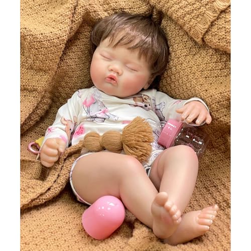 YIHANGG Lebensechte Reborn Babypuppen Mädchen Augen Geschlossen 50cm Reborn Puppe Kleinkind Neugeborenes Realistisch Schlafend Ganzkörperteile Mollig Weihnachten Geburtstag Geschenke YIHANGG Lebensechte Reborn Babypuppen Mädchen Augen Geschlossen 50cm Reborn Puppe Kleinkind Neugeborenes Realistisch Schlafend Ganzkörperteile Mollig Weihnachten Geburtstag Geschenke von YIHANGG