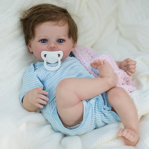 YIHANGG Reborn Baby Neugeborene Vollsilikon Lebensecht Mädchen Braunes Haar 45cm Reborn Puppe Realistisch Babypuppen Wie Echt Augen Offen Weihnachten Geburtstag Geschenke YIHANGG Reborn Baby Neugeborene Vollsilikon Lebensecht Mädchen Braunes Haar 45cm Reborn Puppe Realistisch Babypuppen Wie Echt Augen Offen Weihnachten Geburtstag Geschenke von YIHANGG