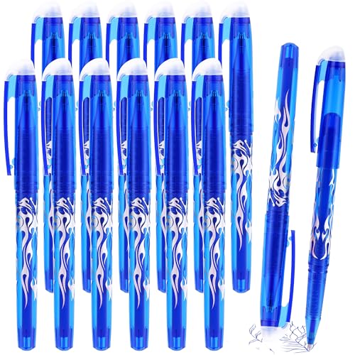 YIIFELL Radierbarer Kugelschreiber, Tintenroller Radierbar, Gelschreiber Friction Stifte Radierstift, Erasable Pen Set für Bürobedarf Schulsachen Studenten (Blau 0,7 mm) von YIIFELL