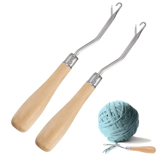 2 Stück Knüpfhaken aus Holz.,Knüpfnadel Set,Teppichherstellung Stricken,Knüpfnadel Haar Häkelnadel Stricken Häkeln,Gebogene Holzknüpfhaken 2 Stück Knüpfhaken aus Holz.,Knüpfnadel Set,Teppichherstellung Stricken,Knüpfnadel Haar Häkelnadel Stricken Häkeln,Gebogene Holzknüpfhaken von YIIWONI