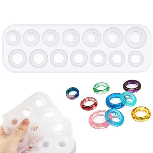 YIIWONI Silikon Ring Formen DIY Ring,Epoxidharz Formen,Schmuck Harz Ringform für Dekoration,Silikonformen Epoxidharz,für Fingerringe,Ohrringe,Anhänger und Schmuckbasteleien Herstellen von YIIWONI