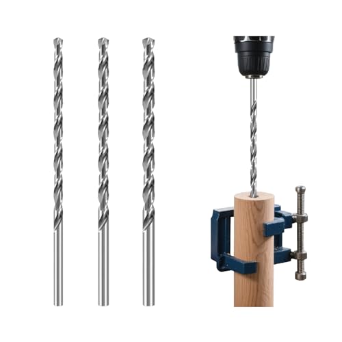 YIJIZE 200mm Lange Bohrer Holz, Durchmesser 7mm 8mm 9mm, Einer für Jede Größe, 3 Stück HSS Bohrer Set für Holz, Kunststoff von YIJIZE