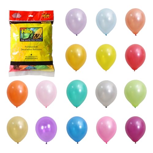 Luftballons, verschiedene Farben, 30,5 cm, Latex, hohe Elastizität, mehrfarbig, für Party-Dekoration, 50 Stück Luftballons, verschiedene Farben, 30,5 cm, Latex, hohe Elastizität, mehrfarbig, für Party-Dekoration, 50 Stück von YIKANGHENG