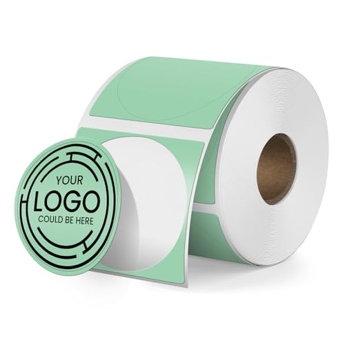 YIKIADA Thermoetiketten 30 mm Kompatibel mit M110/M220/T50M Rund Vinyl Selbstklebend Etiketten Rolle Aufkleber 300 Stück Grün YIKIADA Thermoetiketten 30 mm Kompatibel mit M110/M220/T50M Rund Vinyl Selbstklebend Etiketten Rolle Aufkleber 300 Stück Grün von YIKIADA