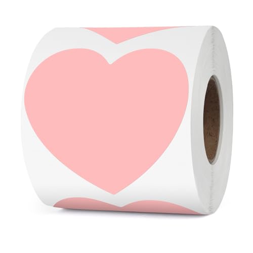 YIKIADA Rosa Thermo Etiketten Vinyl 76 mm Herz Selbstklebend Rolle Geschenk Aufkleber Wasserdicht Drucker Thermoetiketten für Logo Barcode Hochzeit Jahrestag Valentinstag 500 Stück YIKIADA Rosa Thermo Etiketten Vinyl 76 mm Herz Selbstklebend Rolle Geschenk Aufkleber Wasserdicht Drucker Thermoetiketten für Logo Barcode Hochzeit Jahrestag Valentinstag 500 Stück von YIKIADA