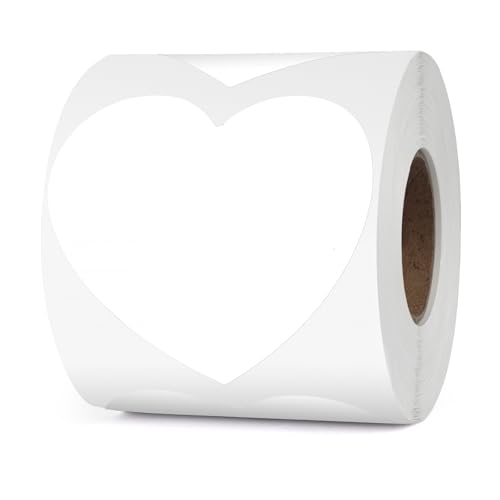 YIKIADA Weiß Thermo Etiketten Vinyl 76 mm Herz Selbstklebend Rolle Geschenk Aufkleber Wasserdicht Drucker Thermoetiketten für Logo Barcode Hochzeit Jahrestag Valentinstag 500 Stück YIKIADA Weiß Thermo Etiketten Vinyl 76 mm Herz Selbstklebend Rolle Geschenk Aufkleber Wasserdicht Drucker Thermoetiketten für Logo Barcode Hochzeit Jahrestag Valentinstag 500 Stück von YIKIADA