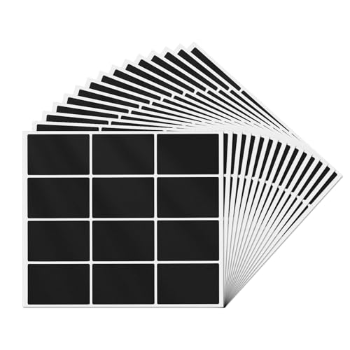 YIKIADA 240 Stück Schwarz Rechteckig Etiketten 50 × 76 mm Vinyl Klebe Beschreibbar Selbstklebend Wasserdicht Aufkleber für Name Tags Adresse Umzug Büro YIKIADA 240 Stück Schwarz Rechteckig Etiketten 50 × 76 mm Vinyl Klebe Beschreibbar Selbstklebend Wasserdicht Aufkleber für Name Tags Adresse Umzug Büro von YIKIADA