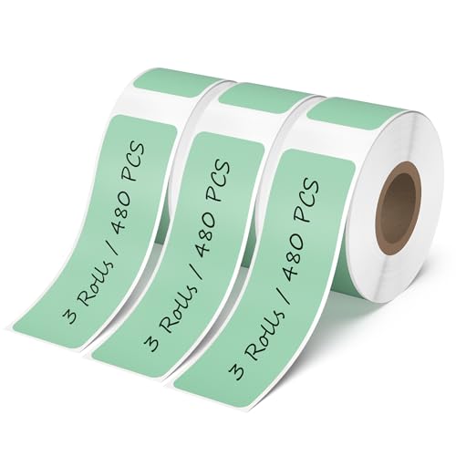 YIKIADA 3 Rollen Grün Thermo Etikettband 12 × 40 mm für Q30/Q31/Q30S/D30 Vinyl Selbstklebend Klebeband Wasserdicht Aufkleber 160 Etiketten/Rolle YIKIADA 3 Rollen Grün Thermo Etikettband 12 × 40 mm für Q30/Q31/Q30S/D30 Vinyl Selbstklebend Klebeband Wasserdicht Aufkleber 160 Etiketten/Rolle von YIKIADA