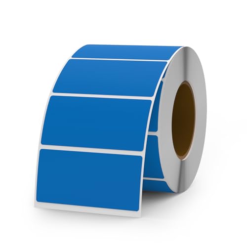 YIKIADA 500 Stück Etiketten 25 × 50 mm Selbstklebend Beschriften Aufkleber Vinyl Wasserfest Ablösbar Klebeetiketten Rolle für Marmeladengläser Blau YIKIADA 500 Stück Etiketten 25 × 50 mm Selbstklebend Beschriften Aufkleber Vinyl Wasserfest Ablösbar Klebeetiketten Rolle für Marmeladengläser Blau von YIKIADA