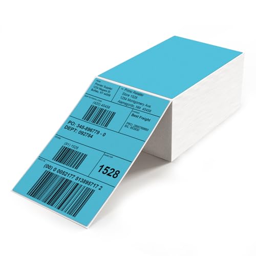 YIKIADA Blau Versandetiketten 4 X 6 Zoll Vinyl Selbstklebend Thermo Aufkleber Wasserdicht Perforierte Thermo Direkt Etiketten für Büro Lager Haus 500 Stück YIKIADA Blau Versandetiketten 4 X 6 Zoll Vinyl Selbstklebend Thermo Aufkleber Wasserdicht Perforierte Thermo Direkt Etiketten für Büro Lager Haus 500 Stück von YIKIADA