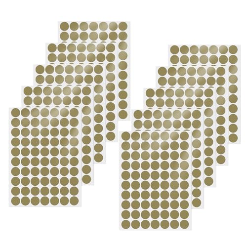 YIKIADA Gold Klebepunkte Aufkleber 25 mm Vinyl Selbstklebende Abnehmbar Runde Etiketten Wasserdicht Punktaufkleber für Büro 700 Stück YIKIADA Gold Klebepunkte Aufkleber 25 mm Vinyl Selbstklebende Abnehmbar Runde Etiketten Wasserdicht Punktaufkleber für Büro 700 Stück von YIKIADA