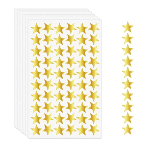 YIKIADA Gold Stern Aufkleber Vinyl Selbstklebende Glitzer 1,8 mm Holographisch Etiketten Kleine Stern Sticker für Belohnung Scrapbooking Handwerk 600 Stück YIKIADA Gold Stern Aufkleber Vinyl Selbstklebende Glitzer 1,8 mm Holographisch Etiketten Kleine Stern Sticker für Belohnung Scrapbooking Handwerk 600 Stück von YIKIADA