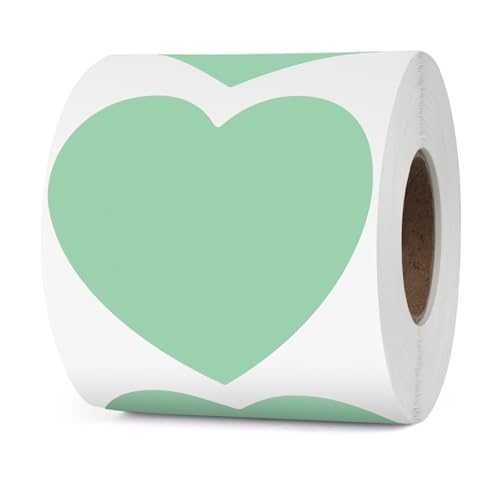 YIKIADA Grün Thermo Etiketten Vinyl 76 mm Herz Selbstklebend Rolle Geschenk Aufkleber Wasserdicht Drucker Thermoetiketten für Logo Barcode Hochzeit Jahrestag Valentinstag 500 Stück YIKIADA Grün Thermo Etiketten Vinyl 76 mm Herz Selbstklebend Rolle Geschenk Aufkleber Wasserdicht Drucker Thermoetiketten für Logo Barcode Hochzeit Jahrestag Valentinstag 500 Stück von YIKIADA