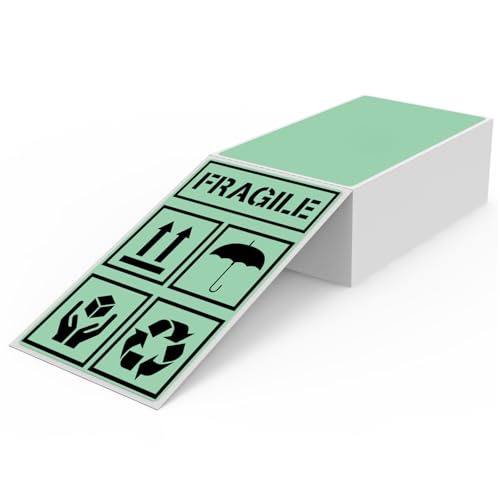 YIKIADA Grün Versandetiketten 76 x 127 MM Vinyl Selbstklebend Thermo Aufkleber Wasserfester Perforierte Labeldrucker Etiketten für Büro Lager Name Address 300 Stück YIKIADA Grün Versandetiketten 76 x 127 MM Vinyl Selbstklebend Thermo Aufkleber Wasserfester Perforierte Labeldrucker Etiketten für Büro Lager Name Address 300 Stück von YIKIADA