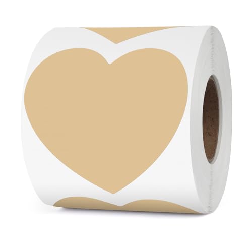 YIKIADA Khaki Thermo Etiketten Vinyl 76 mm Herz Selbstklebend Rolle Geschenk Aufkleber Wasserdicht Drucker Thermoetiketten für Logo Barcode Hochzeit Jahrestag Valentinstag 500 Stück YIKIADA Khaki Thermo Etiketten Vinyl 76 mm Herz Selbstklebend Rolle Geschenk Aufkleber Wasserdicht Drucker Thermoetiketten für Logo Barcode Hochzeit Jahrestag Valentinstag 500 Stück von YIKIADA