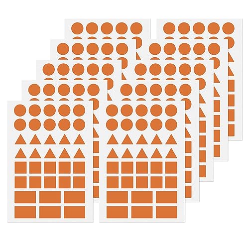 YIKIADA Orange Aufkleber Geometrische Formen Selbstklebende Klebepunkte Etiketten Dreieck, Kreis, Quadrat, Rechteck Umzugsaufkleber 360 Stück YIKIADA Orange Aufkleber Geometrische Formen Selbstklebende Klebepunkte Etiketten Dreieck, Kreis, Quadrat, Rechteck Umzugsaufkleber 360 Stück von YIKIADA