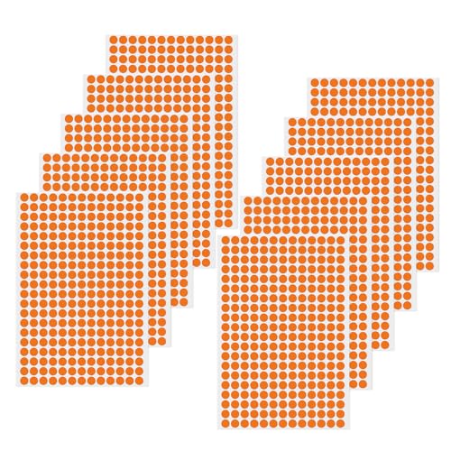 YIKIADA Orange Klebepunkte Aufkleber 13 mm Vinyl Selbstklebende Abnehmbar Runde Etiketten Wasserdicht Punktaufkleber für Büro 2600 Stück YIKIADA Orange Klebepunkte Aufkleber 13 mm Vinyl Selbstklebende Abnehmbar Runde Etiketten Wasserdicht Punktaufkleber für Büro 2600 Stück von YIKIADA
