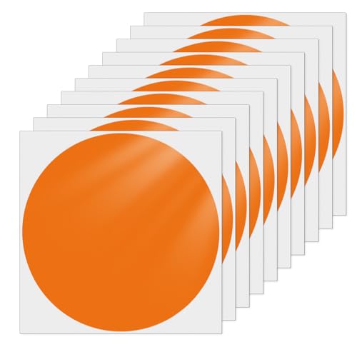 YIKIADA Orange Klebepunkte Aufkleber 152 mm Vinyl Selbstklebende Wasserdicht Punkt Etiketten Abnehmbar Runde Bodenaufkleber für Büro Schule Kinder 10 Stück YIKIADA Orange Klebepunkte Aufkleber 152 mm Vinyl Selbstklebende Wasserdicht Punkt Etiketten Abnehmbar Runde Bodenaufkleber für Büro Schule Kinder 10 Stück von YIKIADA