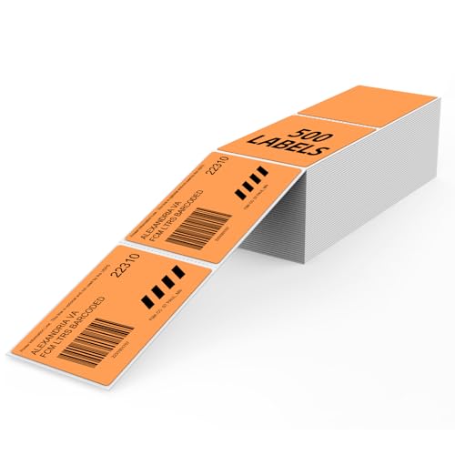 YIKIADA Orange Versandetiketten 50 x 76 MM Vinyl Selbstklebend Thermo Aufkleber Wasserfester Perforierte Labeldrucker Etiketten für Büro Lager Name Address 500 Stück YIKIADA Orange Versandetiketten 50 x 76 MM Vinyl Selbstklebend Thermo Aufkleber Wasserfester Perforierte Labeldrucker Etiketten für Büro Lager Name Address 500 Stück von YIKIADA