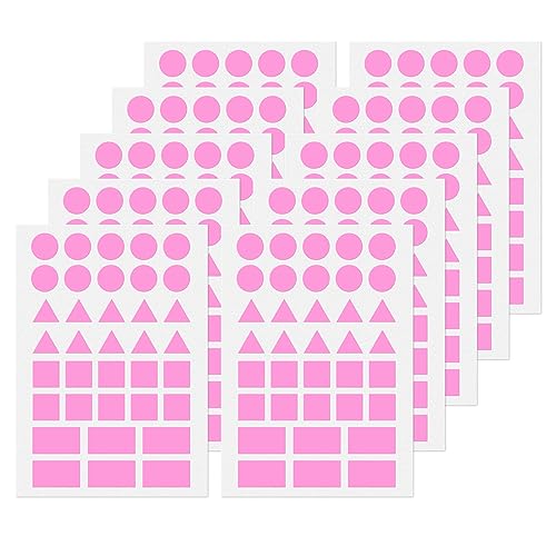 YIKIADA Rosa Aufkleber Geometrische Formen Selbstklebende Klebepunkte Etiketten Dreieck, Kreis, Quadrat, Rechteck Umzugsaufkleber 360 Stück YIKIADA Rosa Aufkleber Geometrische Formen Selbstklebende Klebepunkte Etiketten Dreieck, Kreis, Quadrat, Rechteck Umzugsaufkleber 360 Stück von YIKIADA