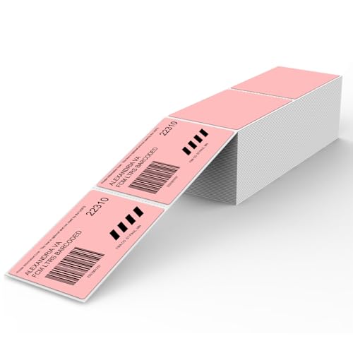 YIKIADA Rosa Versandetiketten 50 x 76 MM Vinyl Selbstklebend Thermo Aufkleber Wasserfester Perforierte Labeldrucker Etiketten für Büro Lager Name Address 500 Stück YIKIADA Rosa Versandetiketten 50 x 76 MM Vinyl Selbstklebend Thermo Aufkleber Wasserfester Perforierte Labeldrucker Etiketten für Büro Lager Name Address 500 Stück von YIKIADA