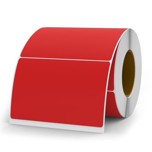 YIKIADA Rot 50 × 76 mm Selbstklebend Vinyl Farbige Aufkleber Wasserdichte Name Klebeetiketten Rolle für Umzug Büro Lager Haus 500 Stück YIKIADA Rot 50 × 76 mm Selbstklebend Vinyl Farbige Aufkleber Wasserdichte Name Klebeetiketten Rolle für Umzug Büro Lager Haus 500 Stück von YIKIADA
