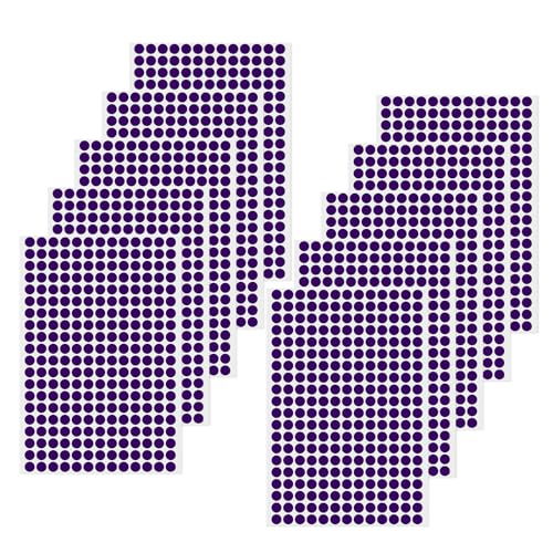 YIKIADA Violett Klebepunkte Aufkleber 13 mm Vinyl Selbstklebende Abnehmbar Runde Etiketten Wasserdicht Punktaufkleber für Büro 2600 Stück YIKIADA Violett Klebepunkte Aufkleber 13 mm Vinyl Selbstklebende Abnehmbar Runde Etiketten Wasserdicht Punktaufkleber für Büro 2600 Stück von YIKIADA
