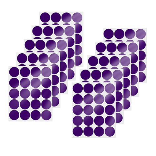 YIKIADA Violett Klebepunkte Aufkleber 50 mm Vinyl Selbstklebende Abnehmbar Runde Etiketten Wasserdicht Punktaufkleber für Büro 200 Stück YIKIADA Violett Klebepunkte Aufkleber 50 mm Vinyl Selbstklebende Abnehmbar Runde Etiketten Wasserdicht Punktaufkleber für Büro 200 Stück von YIKIADA