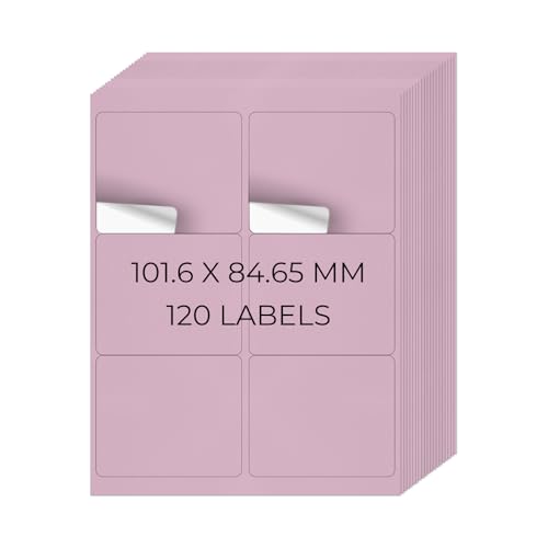 YIKIADA Violett Universal Etiketten 101,6 × 84,67 MM Vinyl Selbstklebend Ablösbar Blanko Aufkleber Bedruckbar Namenaufkleber Büro Adressetiketten für Tintenstrahl- und Laserdruckern 120 Stück YIKIADA Violett Universal Etiketten 101,6 × 84,67 MM Vinyl Selbstklebend Ablösbar Blanko Aufkleber Bedruckbar Namenaufkleber Büro Adressetiketten für Tintenstrahl- und Laserdruckern 120 Stück von YIKIADA