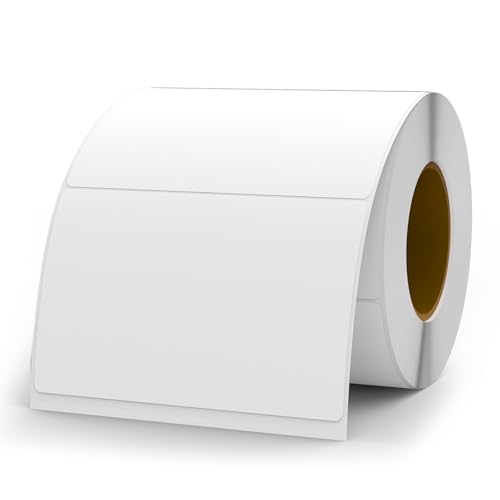 YIKIADA Weiß 50 × 76 mm Selbstklebend Vinyl Farbige Aufkleber Wasserdichte Name Klebeetiketten Rolle für Umzug Büro Lager Haus 500 Stück von YIKIADA