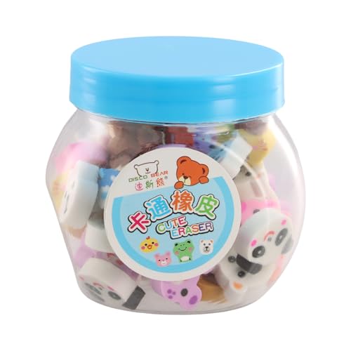 50 Pcs Radiergummi Tiere Set, Niedliche Tier Radiergummis, Neuheit für Party Favors, Kinder Mini Lustige Radiergummis, für Partygeschenke, Hausaufgabenbelohnungen, Geschenk von YILANJIN