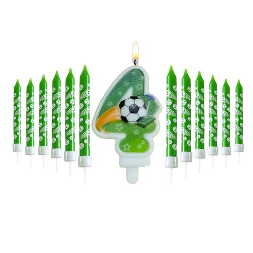 YILANJIN Geburtstag Zahl Kerzen, Geburtstagskerzen für Torte, Kinder Geburtstagskerzen, Geburtstagskerzen Zahlen 0/1/4, Fußball Deko Geburtstagskerzen Fußball für Geburtstag Party, Jubiläum (Zahlen 4) YILANJIN Geburtstag Zahl Kerzen, Geburtstagskerzen für Torte, Kinder Geburtstagskerzen, Geburtstagskerzen Zahlen 0/1/4, Fußball Deko Geburtstagskerzen Fußball für Geburtstag Party, Jubiläum (Zahlen 4) von YILANJIN