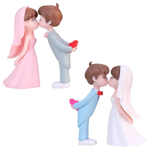 YILANJIN Tortenfigur Hochzeitstorte, 2 Paare Braut Bräutigam Figuren Kuchen Dekorationen, Brautpaar Figuren Torte Hochzeitsdekoration, Tortendekoration Hochzeitspaar für Hochzeit, Büro, Party YILANJIN Tortenfigur Hochzeitstorte, 2 Paare Braut Bräutigam Figuren Kuchen Dekorationen, Brautpaar Figuren Torte Hochzeitsdekoration, Tortendekoration Hochzeitspaar für Hochzeit, Büro, Party von YILANJIN