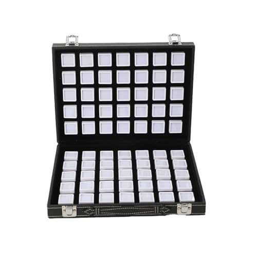 YILIKISS Jewelry Organizer Schmuckkasten 70 Gitter 3cm Diamant Edelstein Display Box Aufbewahrungsbox Schmuck Organizer für Diamanten Ohrringen kleinen Halsketten Perlen von YILIKISS
