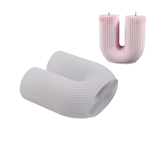 10PCS Kerze Silikon Form DIY Gestreiften Bogen Duft, Der Wachs Gips Harz Ornament Handwerk FüR Herstellung Kerzen Seife(White01) von YILWPV