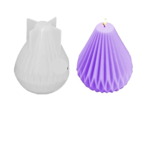 4PCS 3D Birne Kerze Silikon Form Duft Gussform Handgemachte Seife Herstellung Wachs DIY Handwerk Hause kunst Dekoration FüR Herstellung Kerzen Seife(White03) von YILWPV