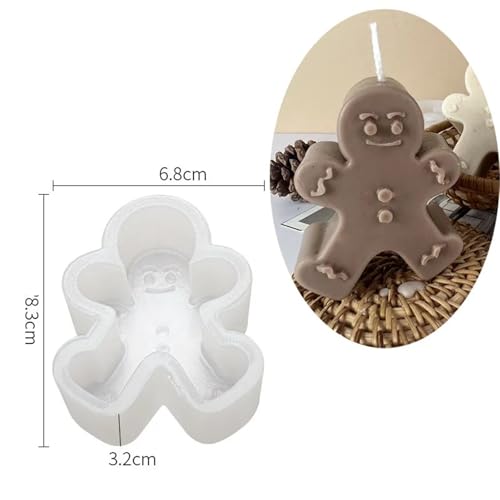 6PCS Smiley Gesicht Lebkuchenmann Silikon Kerze Form DIY Handgemachte Duft, Der Epoxidharz Kuchen Backform FüR Herstellung Kerzen Seife 6PCS Smiley Gesicht Lebkuchenmann Silikon Kerze Form DIY Handgemachte Duft, Der Epoxidharz Kuchen Backform FüR Herstellung Kerzen Seife von YILWPV