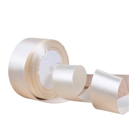 Geschenkband 4 Bände Elfenbein Satinbänder Weihnachten Halloween Geburtstagsfeier Hochzeitsdekoration DIY Handwerk Geschenkbox Kuchenverpackung FüR Geschenkverpackung(Beige40mm) von YILWPV