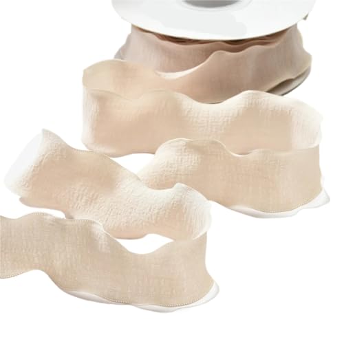 Geschenkband 4 Rollen handgefertigte Chiffon-Seidenbänder mit ausgefransten Kanten for Selbermachen von Hochzeitseinladungen, Geschenkverpackungen, Blumensträußen, Partydekorationen FüR Geschenkverpac Geschenkband 4 Rollen handgefertigte Chiffon-Seidenbänder mit ausgefransten Kanten for Selbermachen von Hochzeitseinladungen, Geschenkverpackungen, Blumensträußen, Partydekorationen FüR Geschenkverpac von YILWPV