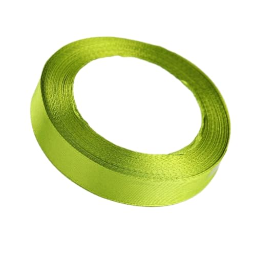 Geschenkband 6 Rollen olivgrünes Satinband for Basteln, DIY, handgefertigtes Schleifenmaterial, Weihnachten, Halloween, Geburtstagsparty, Geschenkverpackungsband FüR Geschenkverpackung(1.2cm Wide) von YILWPV