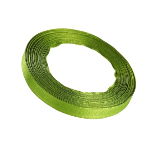 Geschenkband 6 Rollen olivgrünes Satinband for Basteln, DIY, handgefertigtes Schleifenmaterial, Weihnachten, Halloween, Geburtstagsparty, Geschenkverpackungsband FüR Geschenkverpackung(1cm Wide) von YILWPV