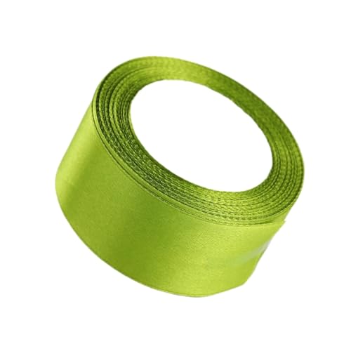 Geschenkband 6 Rollen olivgrünes Satinband for Basteln, DIY, handgefertigtes Schleifenmaterial, Weihnachten, Halloween, Geburtstagsparty, Geschenkverpackungsband FüR Geschenkverpackung(4cm Wide) von YILWPV