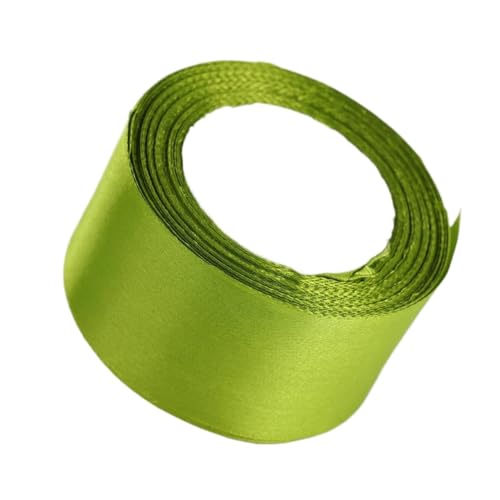 Geschenkband 6 Rollen olivgrünes Satinband for Basteln, DIY, handgefertigtes Schleifenmaterial, Weihnachten, Halloween, Geburtstagsparty, Geschenkverpackungsband FüR Geschenkverpackung(5cm Wide) von YILWPV