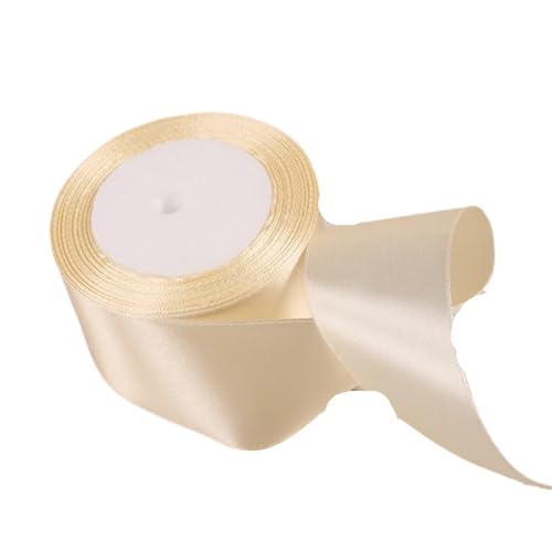 Geschenkband 6 Stück Satinbänder for Weihnachts- und Hochzeitsdekorationen for Selbermachen. FüR Geschenkverpackung(Beige,15mm) von YILWPV