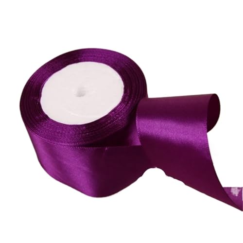 Geschenkband 6 Stück Satinbänder for Weihnachts- und Hochzeitsdekorationen for Selbermachen. FüR Geschenkverpackung(Dark purple,15mm) von YILWPV