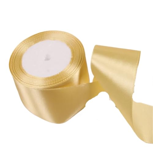 Geschenkband 6 Stück Satinbänder for Weihnachts- und Hochzeitsdekorationen for Selbermachen. FüR Geschenkverpackung(Light Gold,6mm) von YILWPV