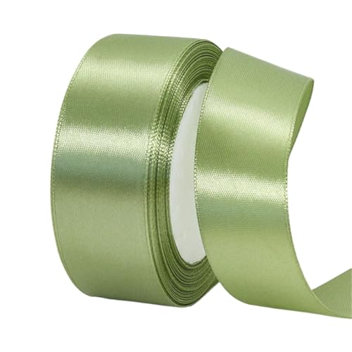 Geschenkband 6 rolle Gras Grün Satin Band Hochzeit Party Dekoration Blume Verpackung Bögen for Handwerk Band FüR Geschenkverpackung(3cm 22meters) von YILWPV